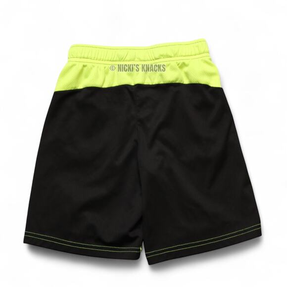 4/$20 - Jumping Beans Boys Activewear Basketball Shorts Black & Yellow Size 6 - Picture 3 of 5